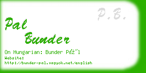 pal bunder business card